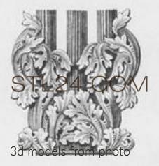 Капители и базы (CHAPITER_1851 -  | 3D model 3DSMAX / OBJ / STL) 3D модель для ЧПУ станка